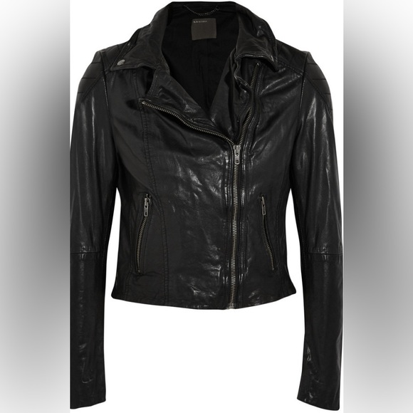 Muubaa Indus leather wired biker jacket - Picture 1 of 10